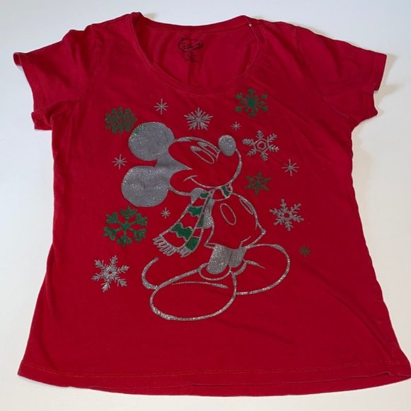girls disney mickey xmas shirt - Picture 1 of 3